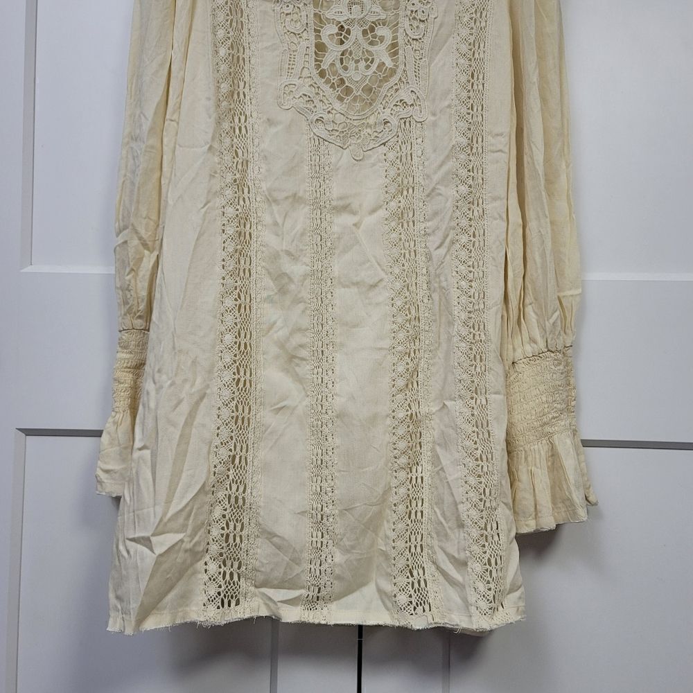 Free People Nwot Vienna crochet trim mini dress, medium - Picture 10 of 11